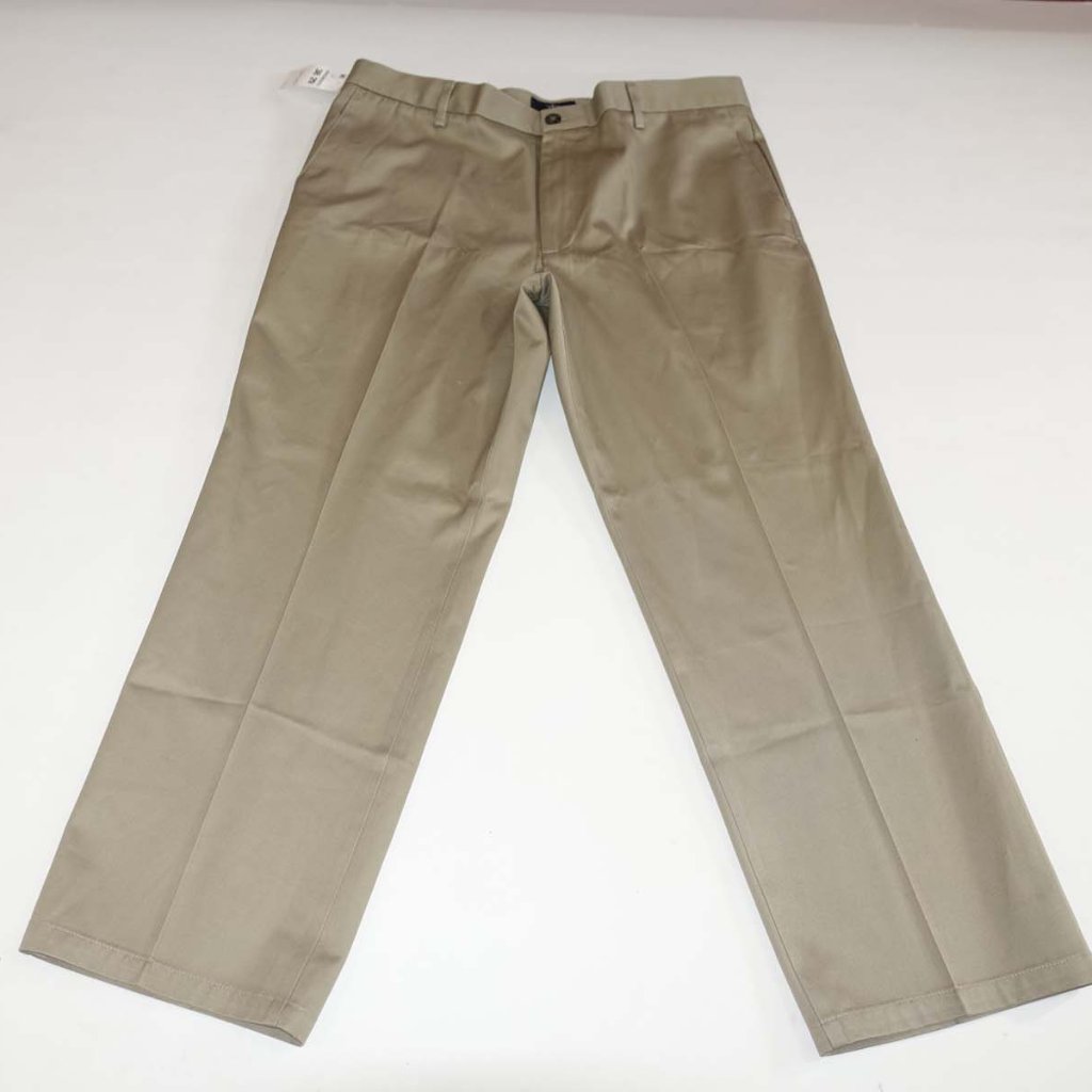 Dockers Mens Signature Khaki Pants 38 X 29 Nwt Beige Flat Front Wrinkle Free